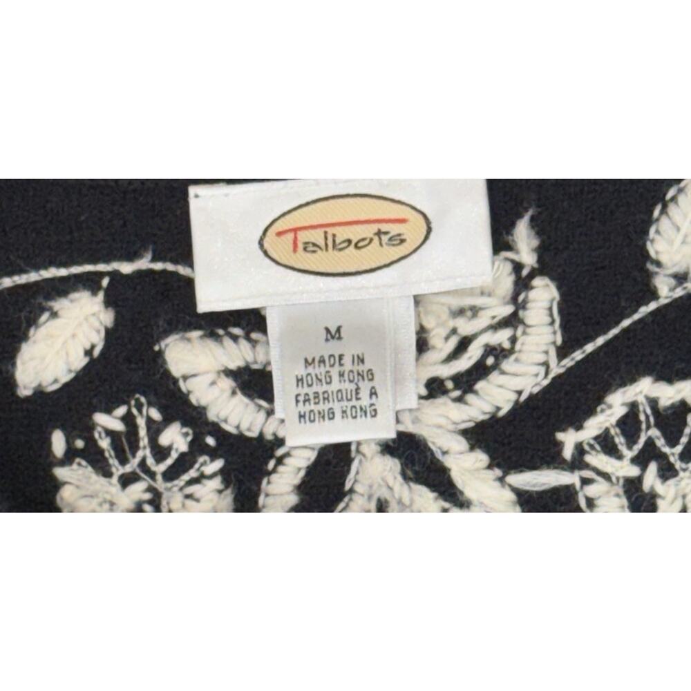 Embroidered Floral Wool Cardigan Cottagecore Romantic Grannycore Vintage Size M - Picture 13 of 13